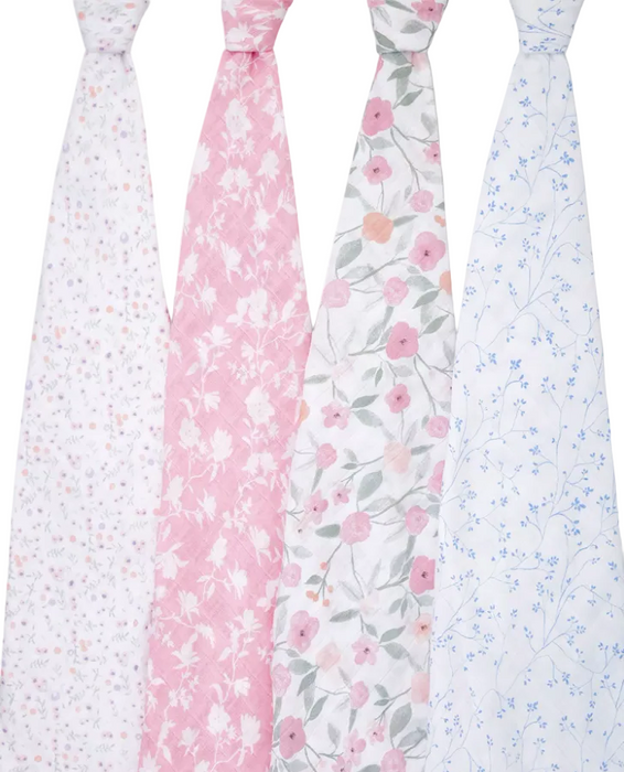 Shop Aden + Anais Cotton Muslin Swaddle, 4pk, Ma Fleur at GoodBuy Gear