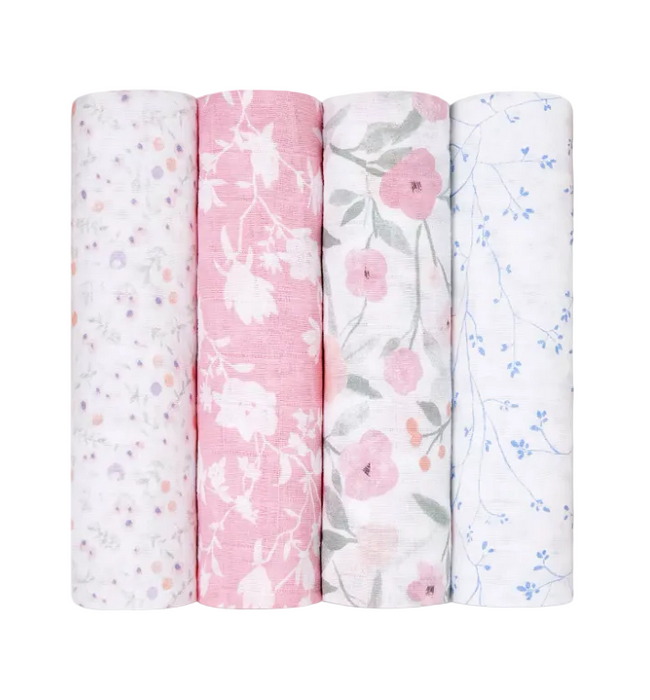 Shop Aden + Anais Cotton Muslin Swaddle, 4pk, Ma Fleur at GoodBuy Gear