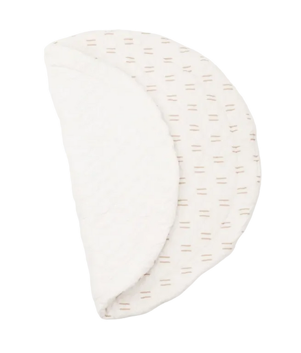 Poppyseed Play Extra Padded Round Play Mat, Neutral Lines