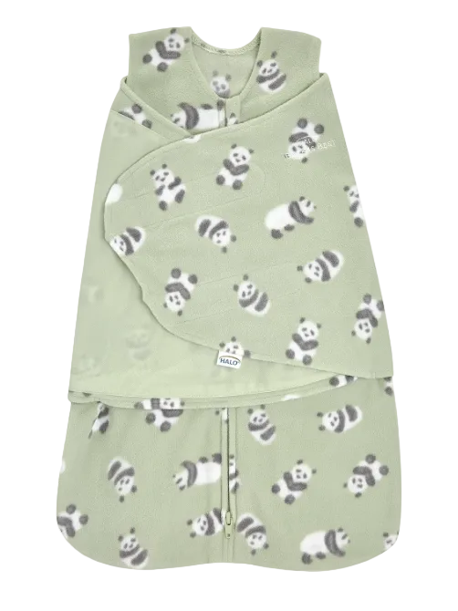 Shop Halo Micro-Fleece Swaddle, Cozy Pandas, Small at GoodBuy Gear