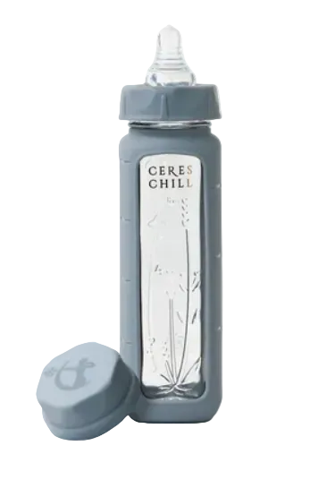 Shop Ceres Chill Bloom Glass Baby Bottle, Gray at GoodBuy Gear