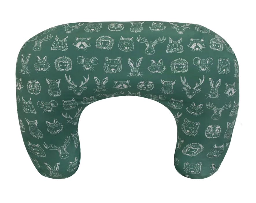 Boppy Nursing Pillow, Base Model, Green Forest Animal Sketches