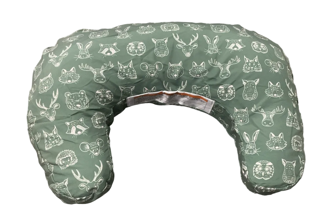 Boppy Nursing Pillow, Base Model, Green Forest Animal Sketches