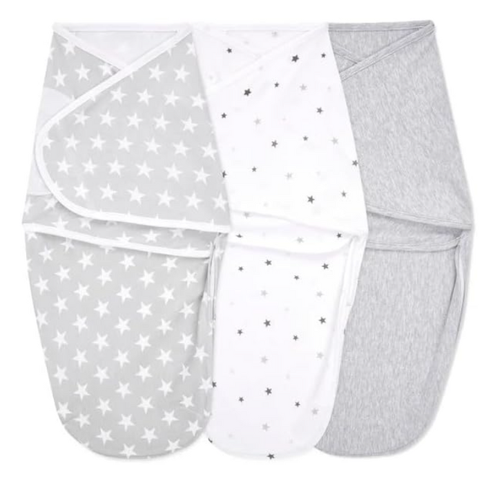 Aden + Anais Essentials Easy Wrap Swaddle, 3 Pack, 0-3 Months, Twinkle