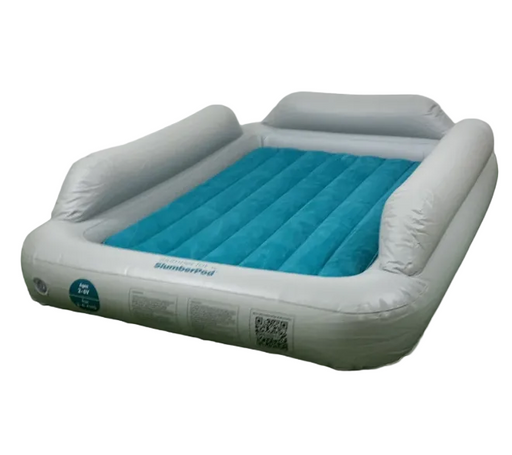 Shop SlumberPod SlumberTot Inflatable Toddler Bed, Gray/Teal at GoodBuy Gear