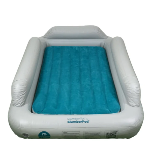 SlumberPod SlumberTot Inflatable Toddler Bed, Gray/Teal