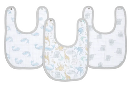 Shop Aden + Anais Muslin Snap Bibs, 3 Pack, Natural History at GoodBuy Gear