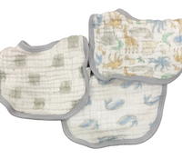 Shop Aden + Anais Muslin Snap Bibs, 3 Pack, Natural History at GoodBuy Gear
