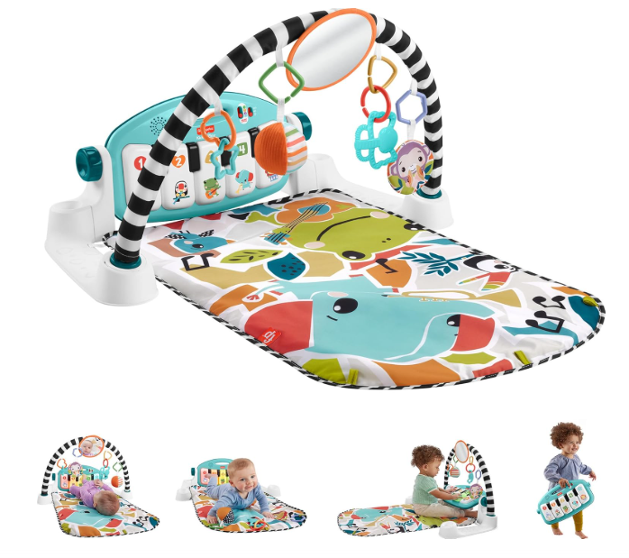 Shop Fisher Price Glow And Grow Kick And Play Piano Activity Mat, New Blue at GoodBuy Gear