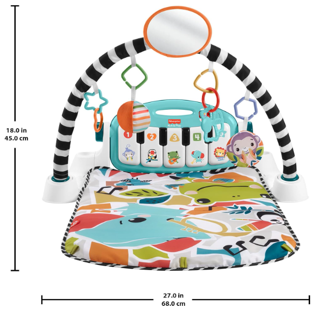 Shop Fisher Price Glow And Grow Kick And Play Piano Activity Mat, New Blue at GoodBuy Gear