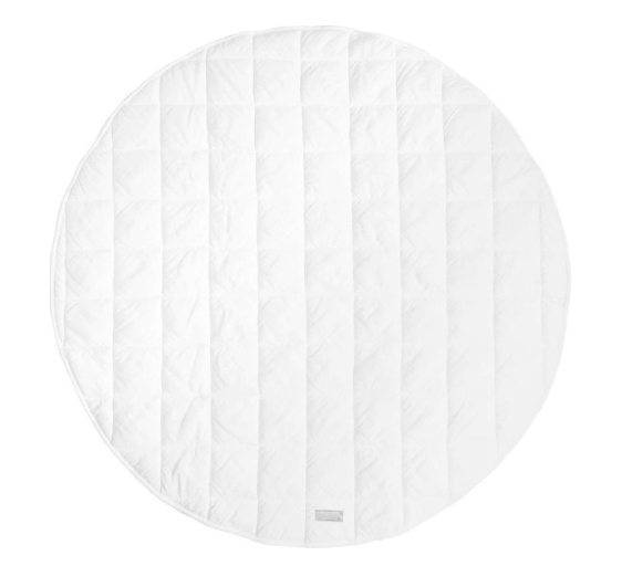 Louelle Quilted Playmat, White, Round