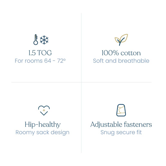 Halo SleepSack Swaddle, Midnight Moons Pink, Small