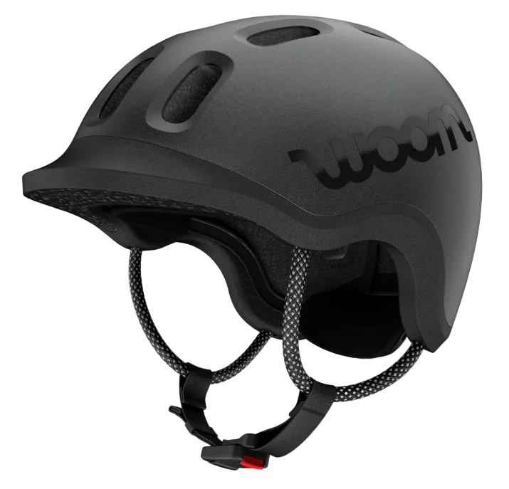 Woom Ready Kids Helmet, Charcoal Metallic, Without Light, XSmall