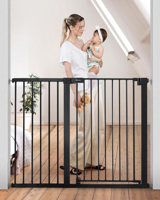 COMOMY Extra Wide Baby Gate, 48.8"W x 36"H, Black