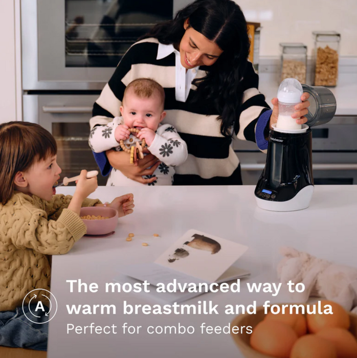Baby Brezza Safe + Smart Bottle Warmer, Black on White
