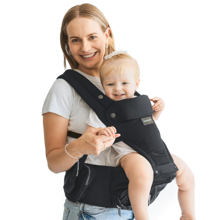 Shop Momcozy 2-in-1 Baby Carrier with Hip Seat, Black at GoodBuy Gear