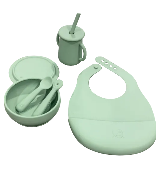 Mockingbird Early Eaters Dishware Set, Sage