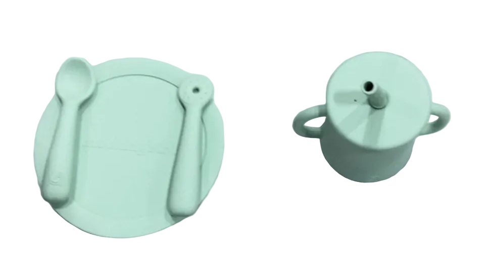 Mockingbird Early Eaters Dishware Set, Sage