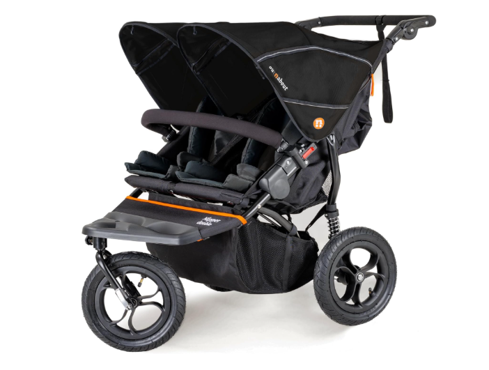 Out N About Nipper Double V5 Stroller, 2025, Summit Black