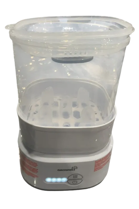 Grownsy Bottle Sterilizer and Dryer, White/Grey