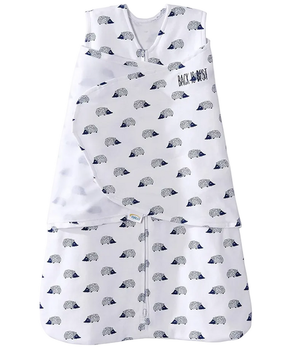 Halo SleepSack Swaddle, Small, Navy Hedgehog