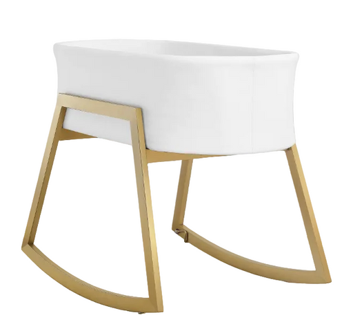 Shop Bellini Madrid Rocking Bassinet, Gold - Brushed Stainless Steel at GoodBuy Gear