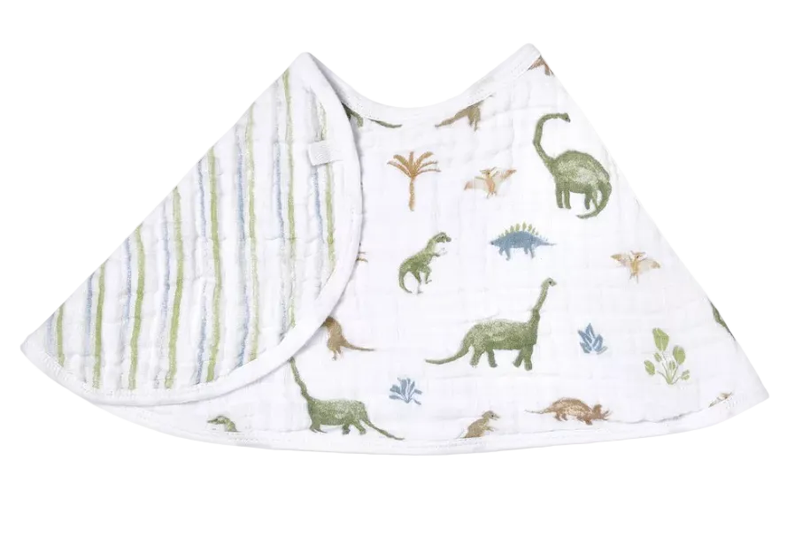 Aden + Anais Cotton Muslin Burpy Bib, Dino Jungle