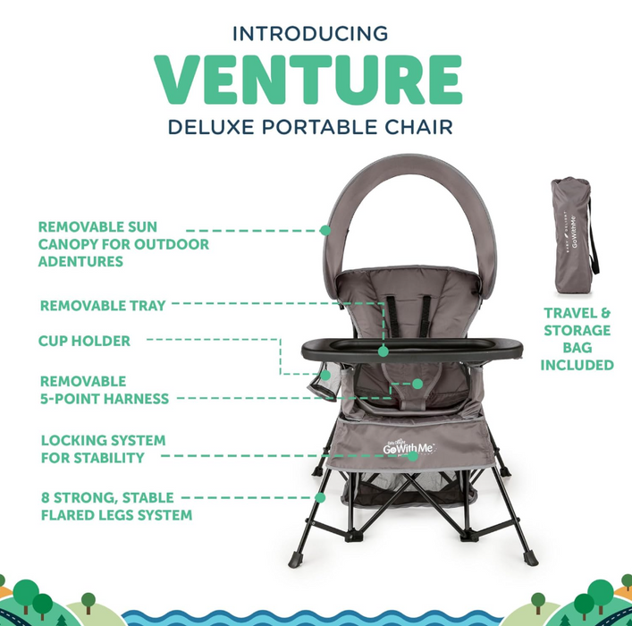 Baby Delight Go With Me Jubilee Portable Chair, Grey