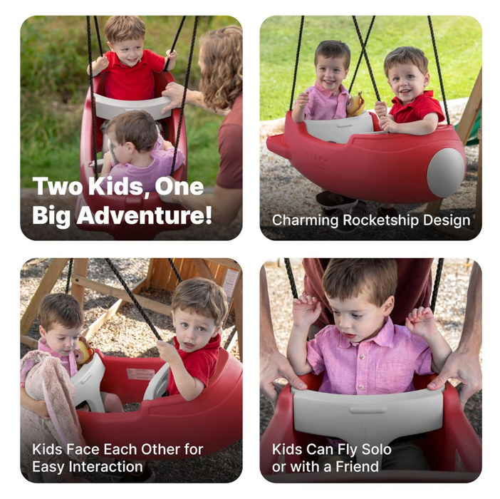 Shop Step2 Rocket Swing for Two, Red at GoodBuy Gear