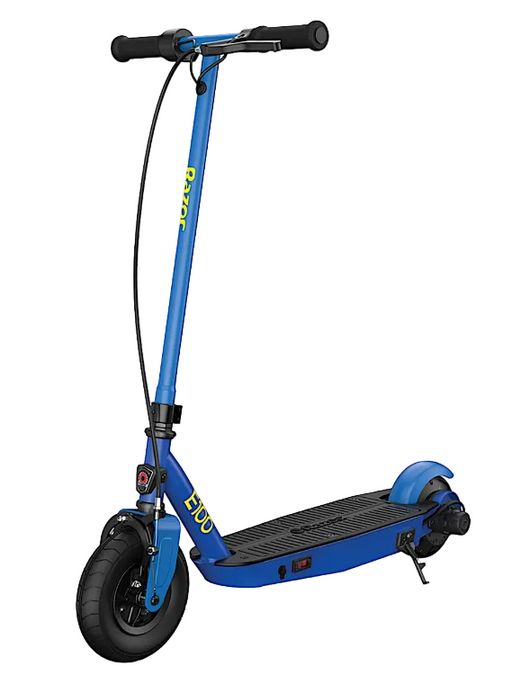 Shop Razor E100 Electric Scooter, Blue, Black Label at GoodBuy Gear