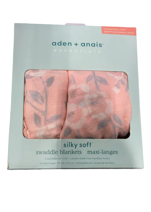 Aden + Anais Silky Soft Swaddles, 2 Pack, Stencil