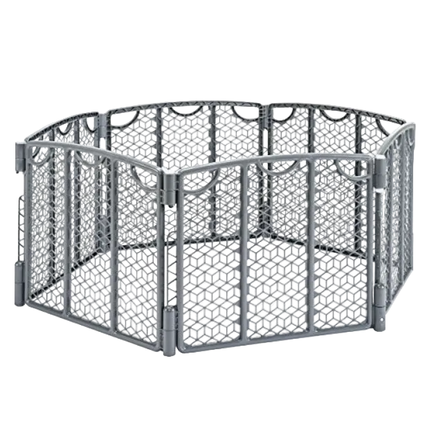 Evenflo Versatile Play Space Adjustable Play Area, Cool Gray, 8 Panel