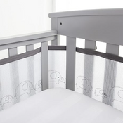 Shop Breathable Baby Mesh Crib Liner, Elephants, Full Size/4 Sides at GoodBuy Gear