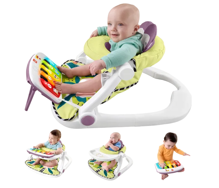 Shop Fisher Price Kick And Play Deluxe Sit-me-up Seat, Purple Monkey at GoodBuy Gear