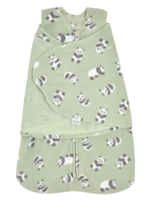 Shop Halo Micro-Fleece Swaddle, Cozy Pandas, Small at GoodBuy Gear