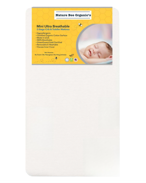 Shop Nature Bee Organics Mini Ultra Breathable 2-Stage Mattress, 24x38x5 at GoodBuy Gear