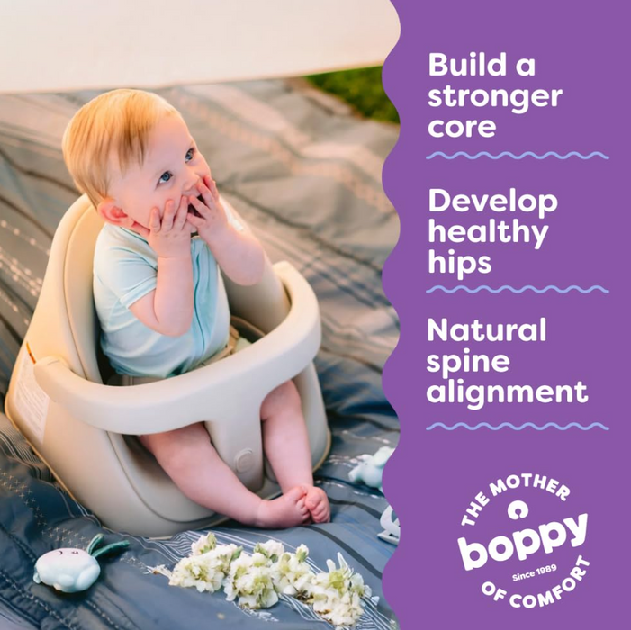 Shop Boppy Proper Posture Floor & Booster Seat with Infant Insert, Oatmeal at GoodBuy Gear