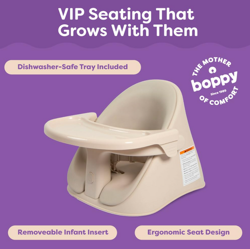 Shop Boppy Proper Posture Floor & Booster Seat with Infant Insert, Oatmeal at GoodBuy Gear