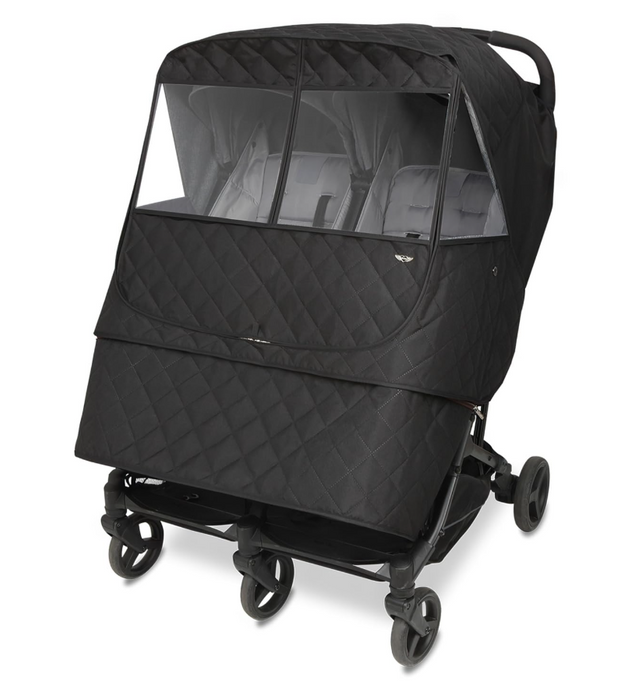Shop Manito Melange Twin/Double Stroller Weather Shield/Stroller Cover, Padded Black at GoodBuy Gear