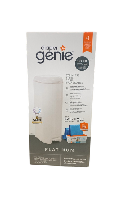 Shop Diaper Genie Platinum Pail Gift Set, Lily White at GoodBuy Gear