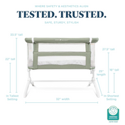 Shop Baby Delight Serenity Bassinet and Bedside Sleeper, Sage at GoodBuy Gear