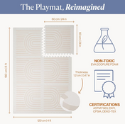 Shop Toddlekind Haven Playmat, 4x6, Linear, Linen at GoodBuy Gear
