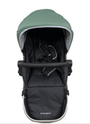Shop Mockingbird 2nd Seat Kit with Extendable Canopy, Sage, Watercolor Drops, Silver With Black Leather at GoodBuy Gear