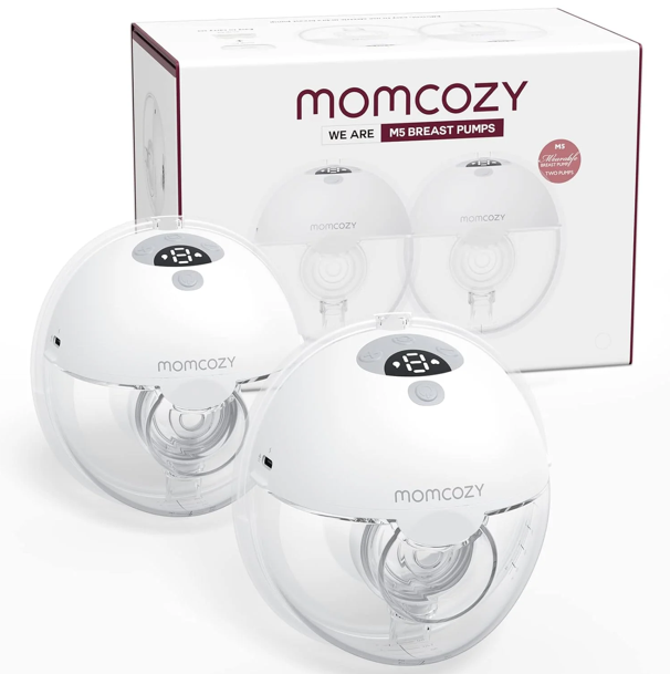 Shop Momcozy All-in-one M5 Double Wearable Breast Pump, Quill Grey at GoodBuy Gear