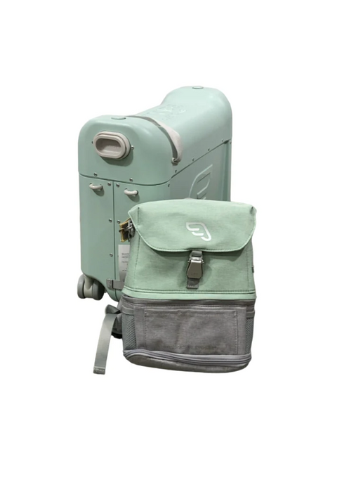 Shop Stokke JetKids BedBox + Crew Backpack Travel Bundle, Green Aurora at GoodBuy Gear