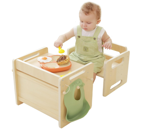 Shop Bpmfkid Montessori Weaning Table and Chair Set, Wooden at GoodBuy Gear