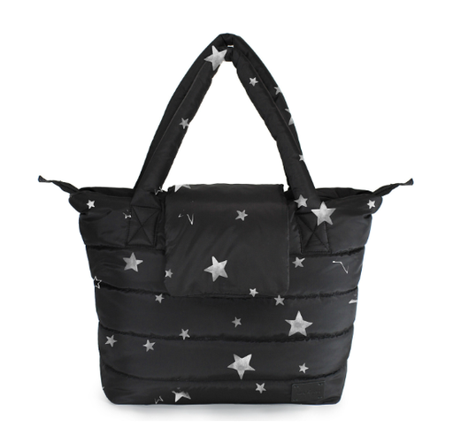 Shop 7 A.M. Enfant Capri Crossbody Tote, Print Black Stars at GoodBuy Gear