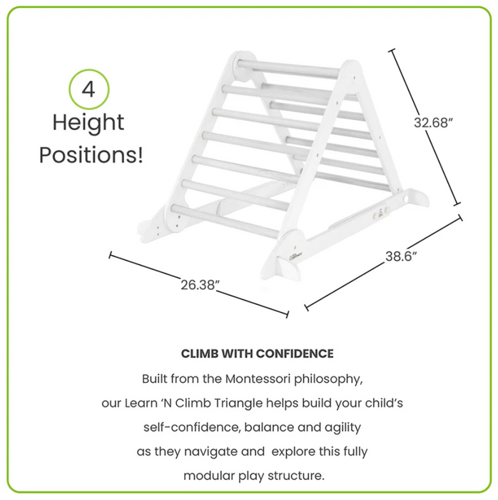 Shop Little Partners Learn 'N Climb Triangle, Soft White at GoodBuy Gear