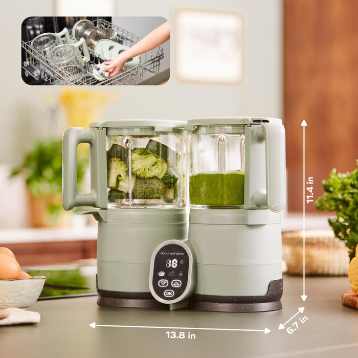 Shop Babymoov Duo Meal Glass Food Maker, Celadon Green at GoodBuy Gear
