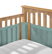 Shop Breathable Baby Mesh Crib Liner, Full Size/4 Sides, Green Seaglass at GoodBuy Gear
